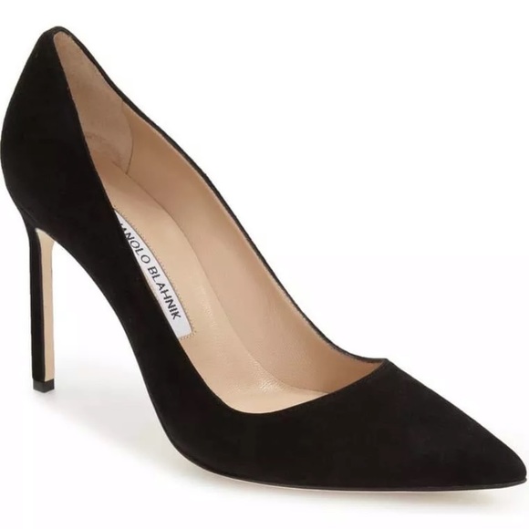 🌹SOLD🌹Manolo Blahnik BB Black Suede Pumps - Picture 1 of 12